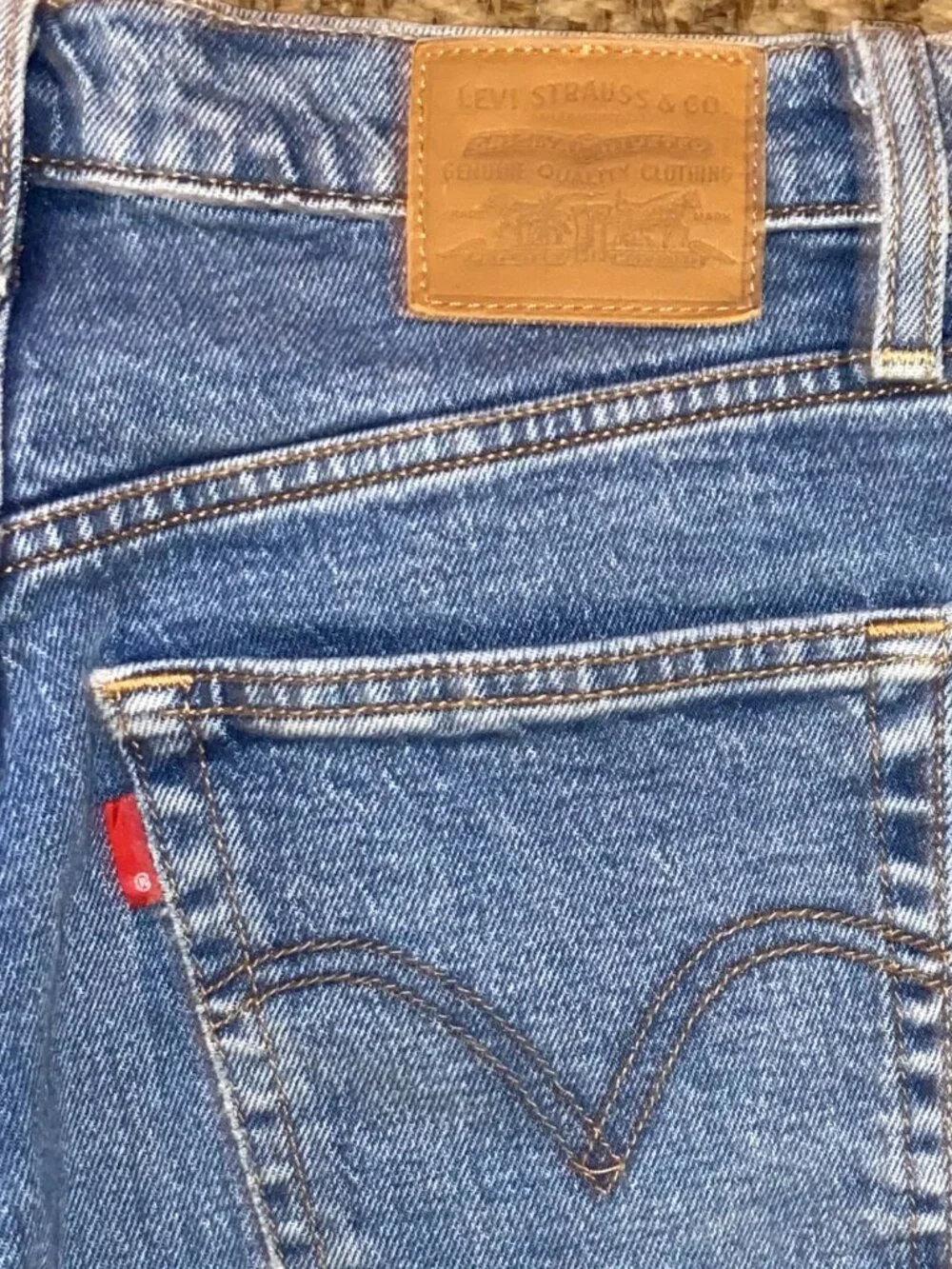 Levi's premium ribcage straight-leg denim